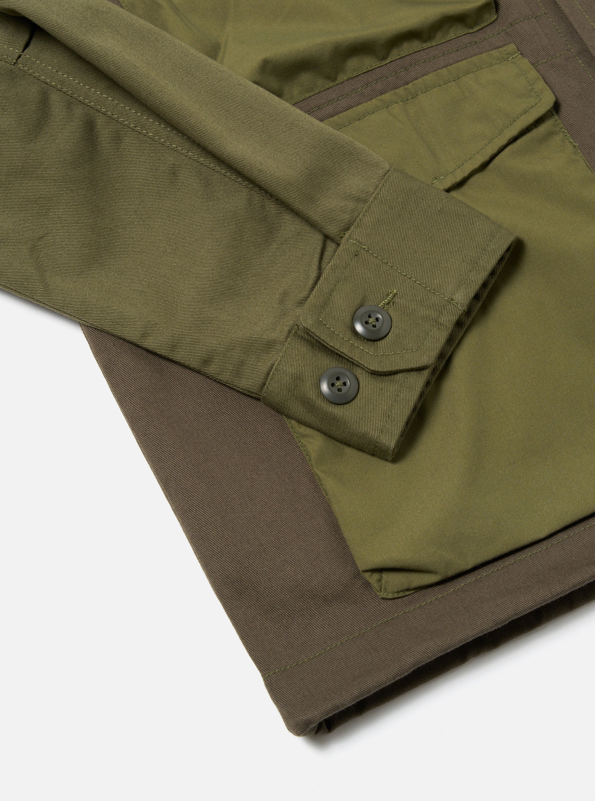 master-piece x Universal Works Parachute Field Jacket II in Olive Twill