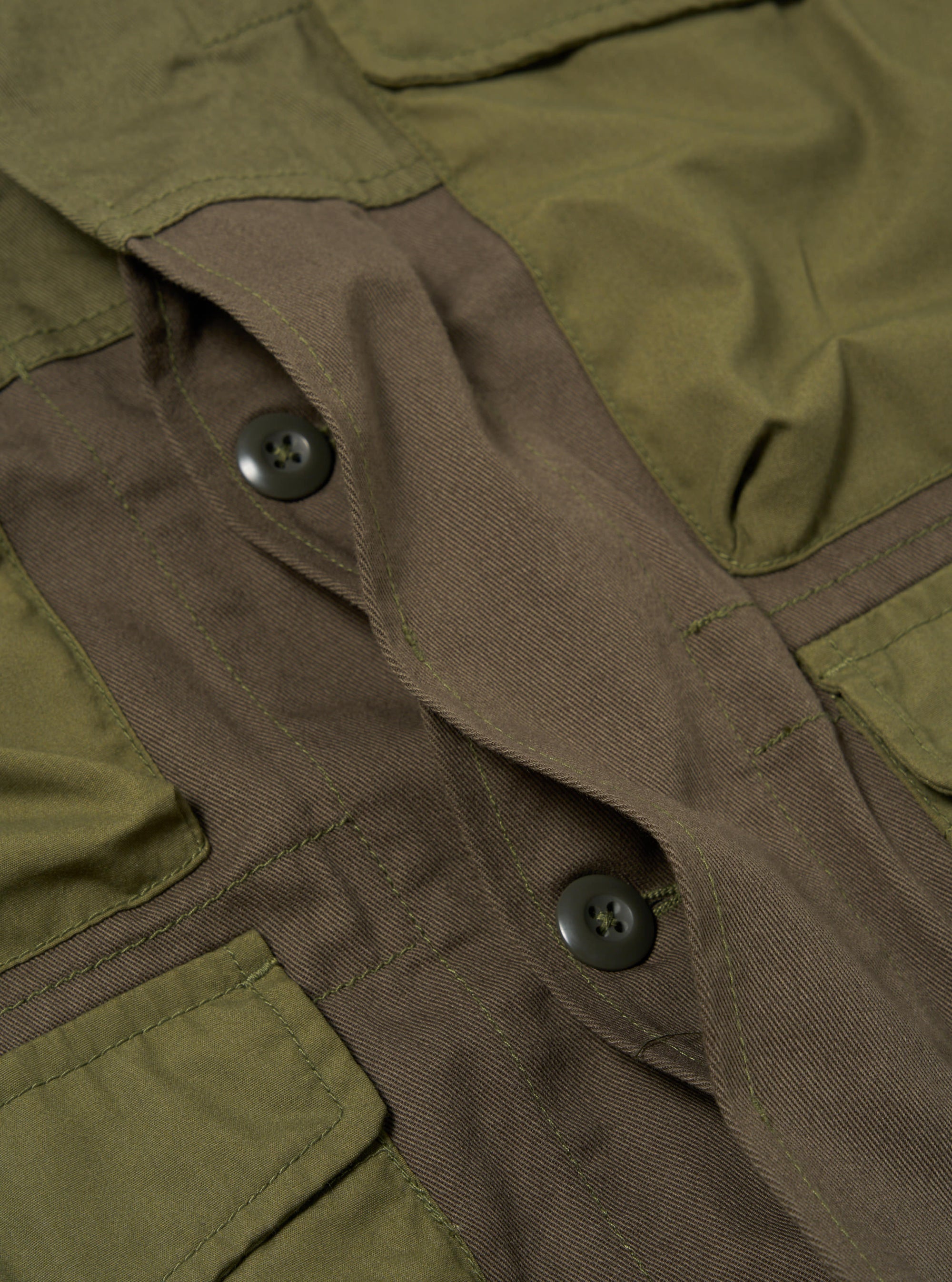 master-piece x Universal Works Parachute Field Jacket II in Olive Twill