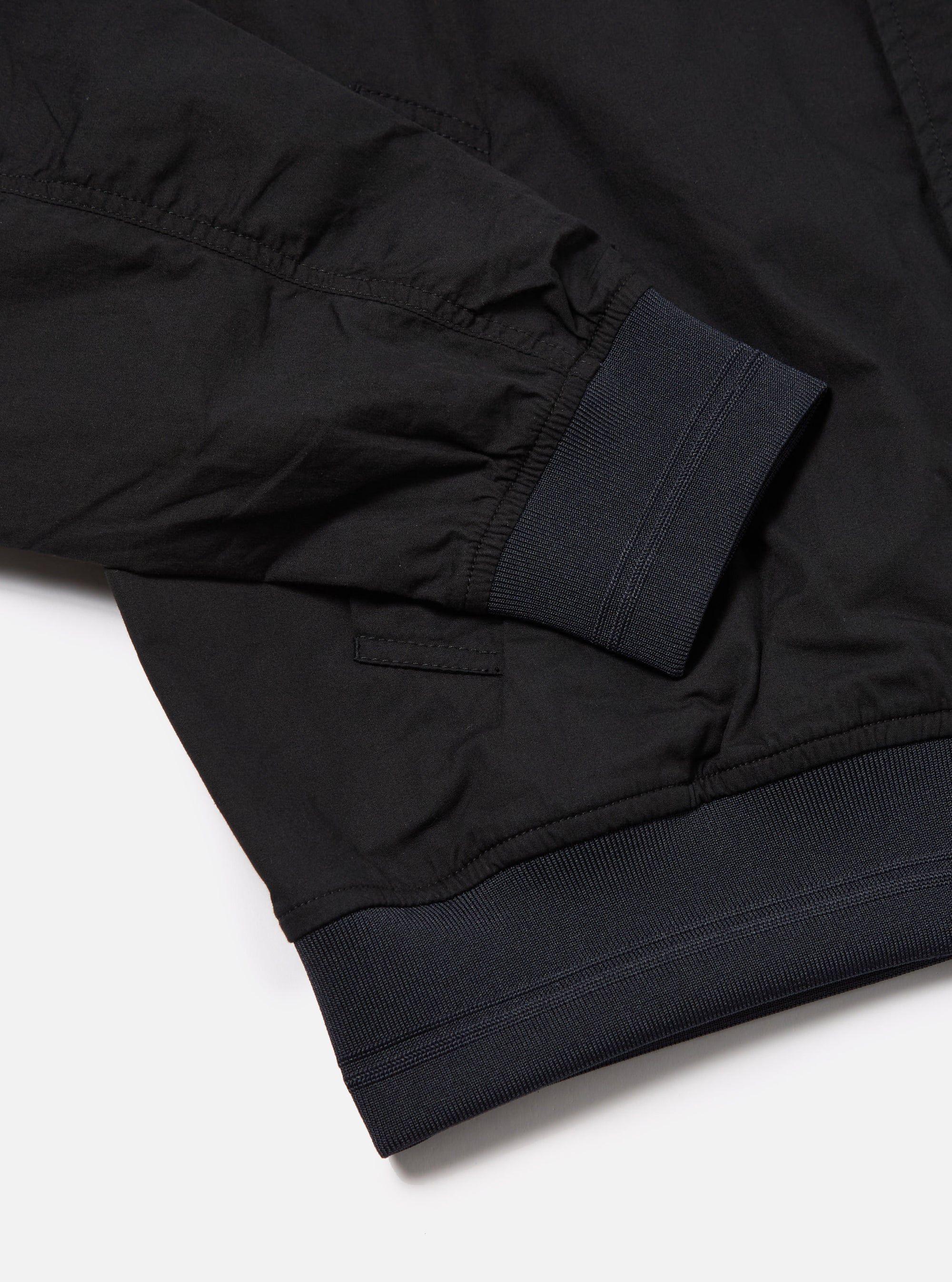 master-piece x Universal Works NS Bomber Jacket in Black Broadcloth