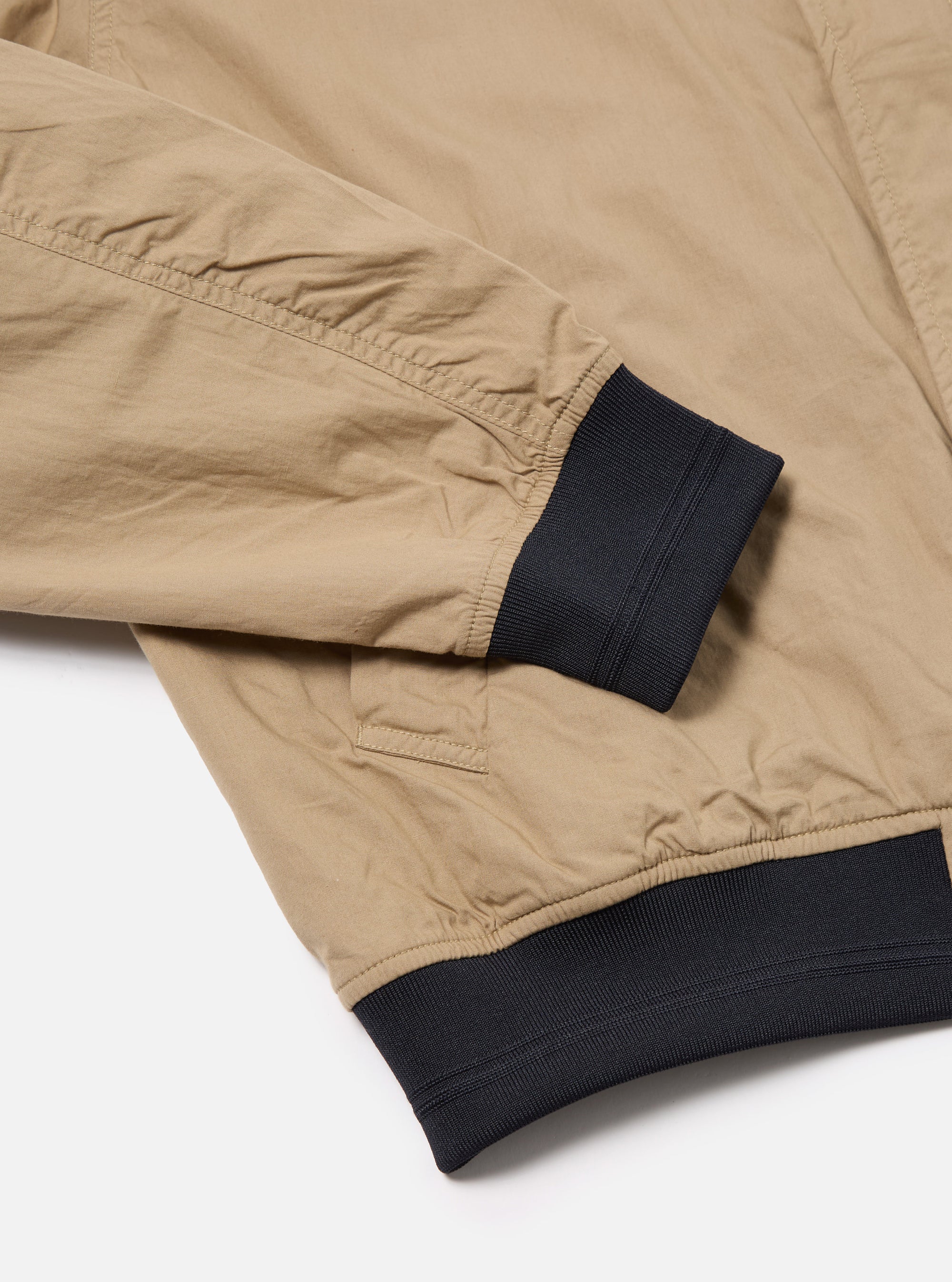 master-piece x Universal Works NS Bomber Jacket in Sand Broadcloth