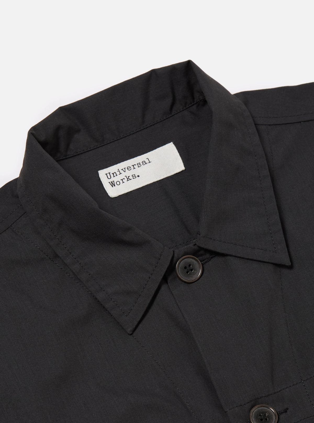 master-piece x Universal Works Tech Overshirt in Black Recycled Polytech