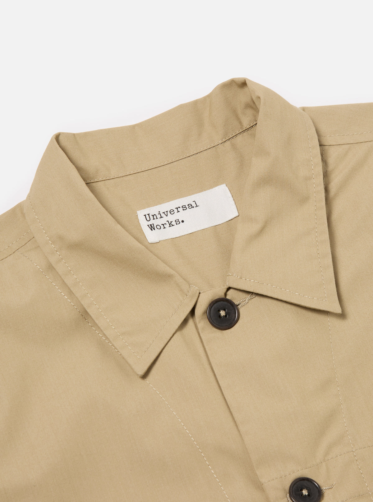 master-piece x Universal Works Tech Overshirt in Sand Recycled Polytech