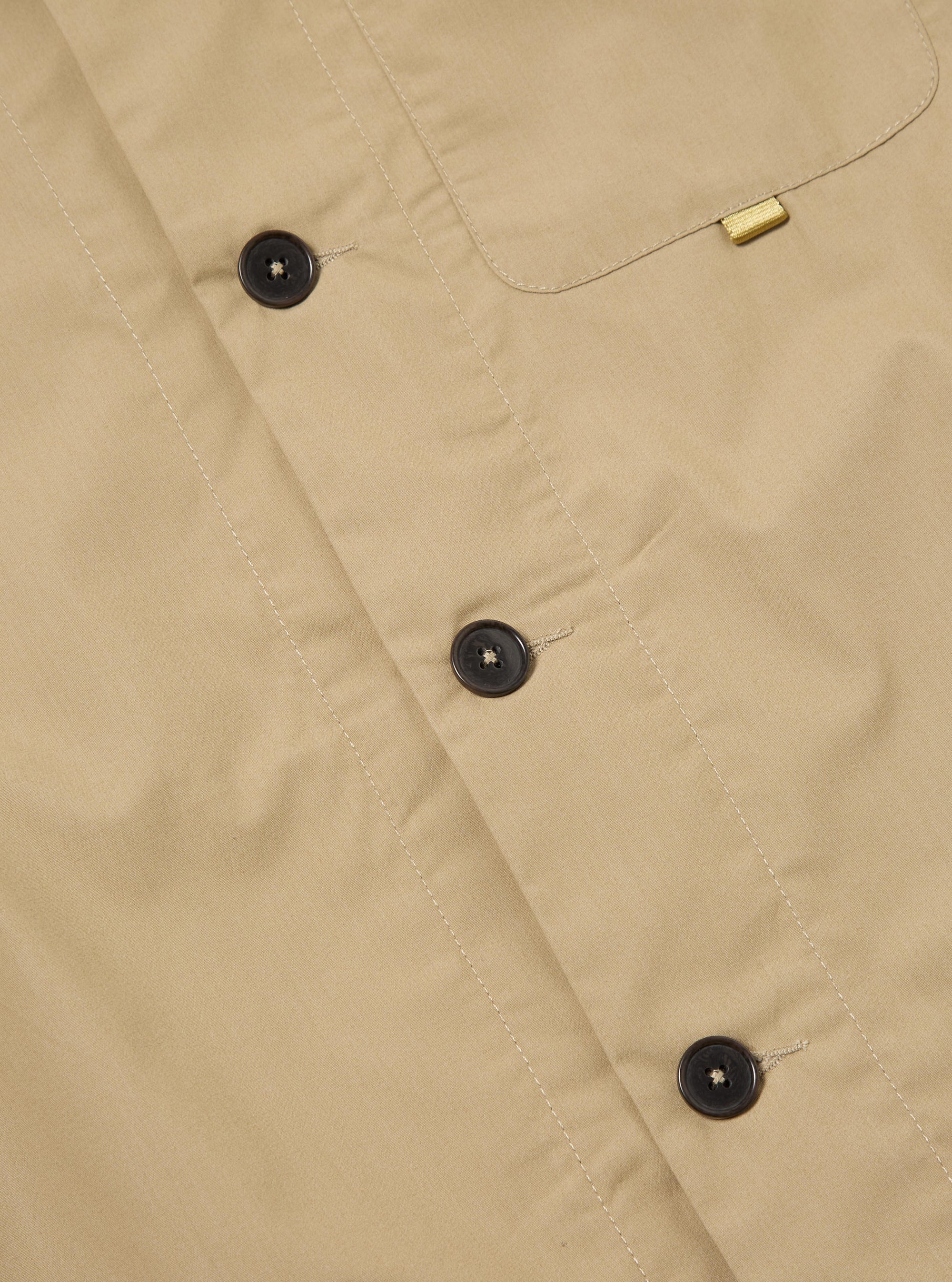 master-piece x Universal Works Tech Overshirt in Sand Recycled Polytech