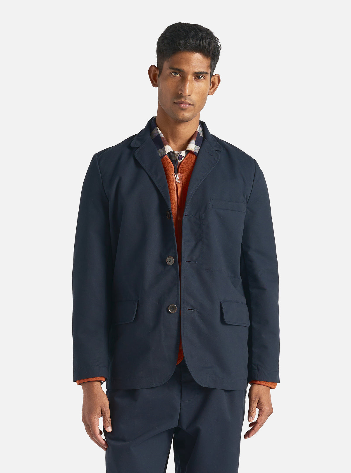 Universal Works Capitol Jacket in Navy Brushed Polytech