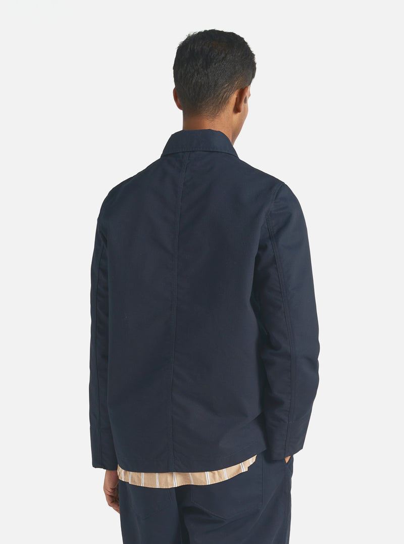 Universal Works Merchant Jacket in Navy Brushed Polytech