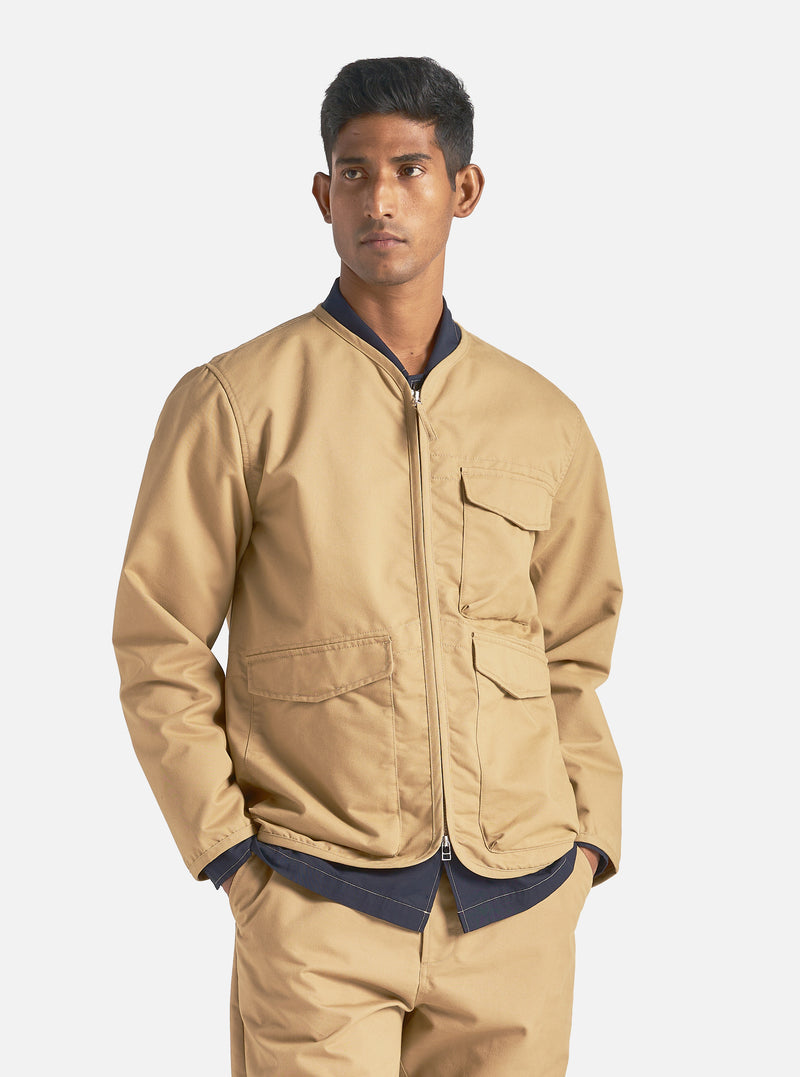 Universal Works Parachute Liner Jacket in Sand Brushed Polytech