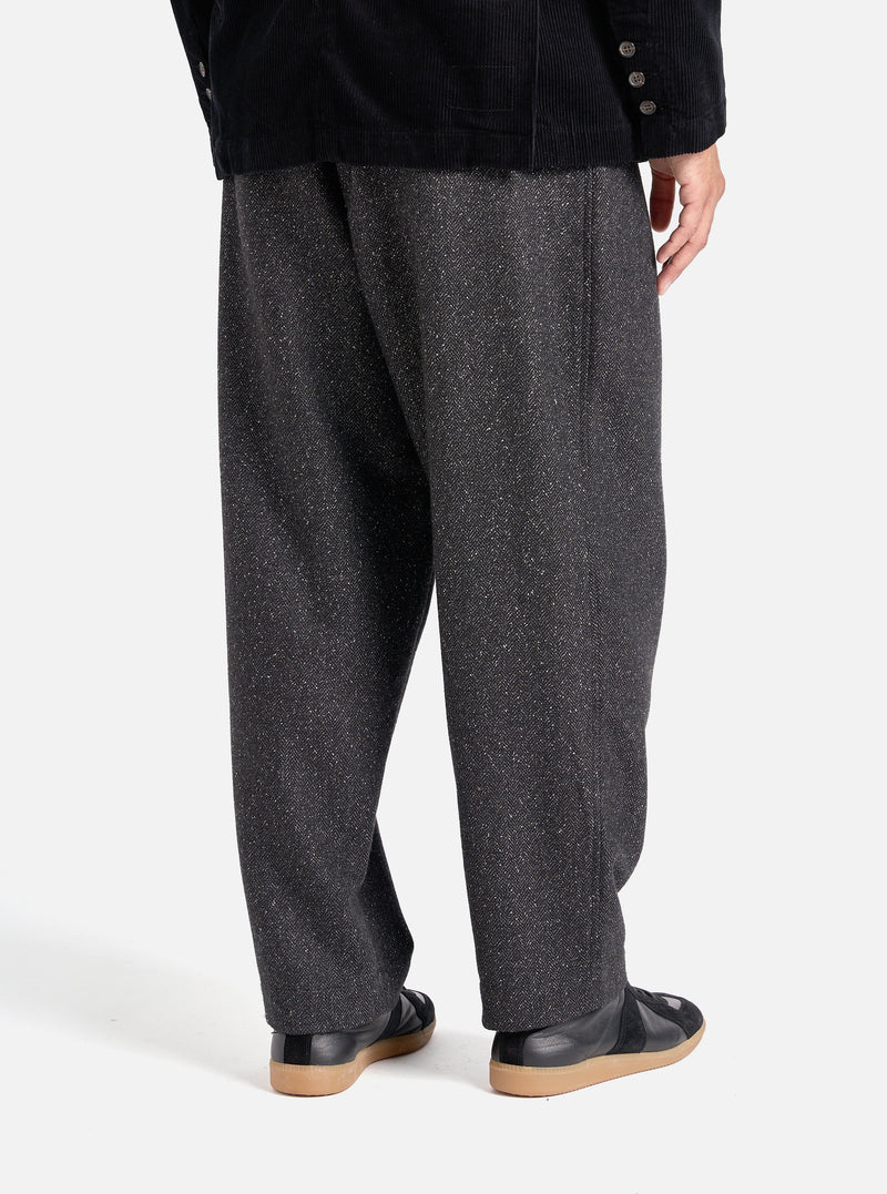 Universal Works Oxford Pant in Black Levisham Wool Mix