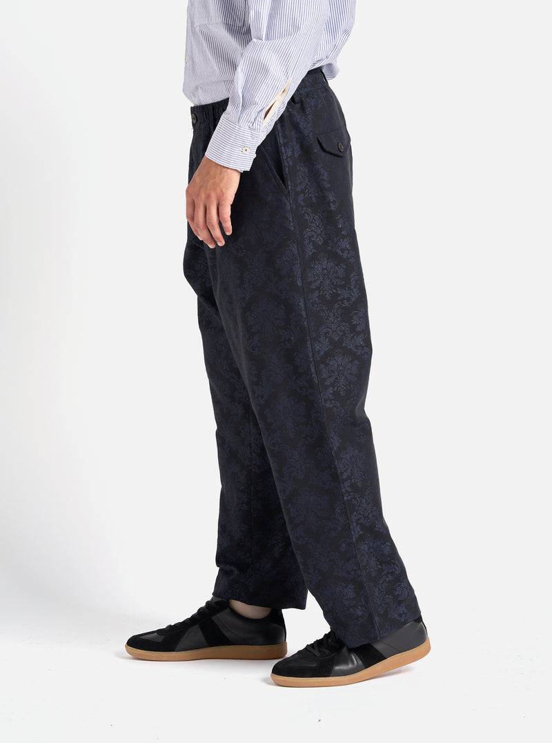 Universal Works Oxford Pant in Black Starry Night Cotton Mix