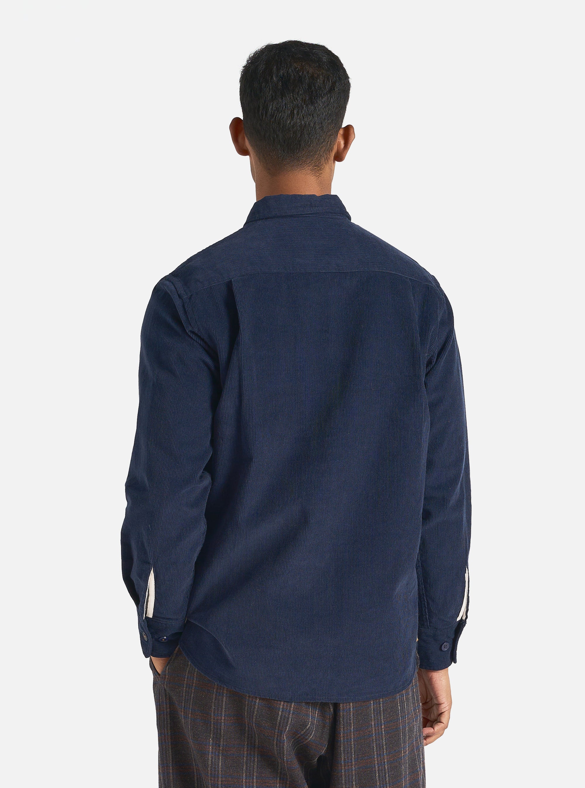 Universal Works Field Shirt in Navy Fine Cord