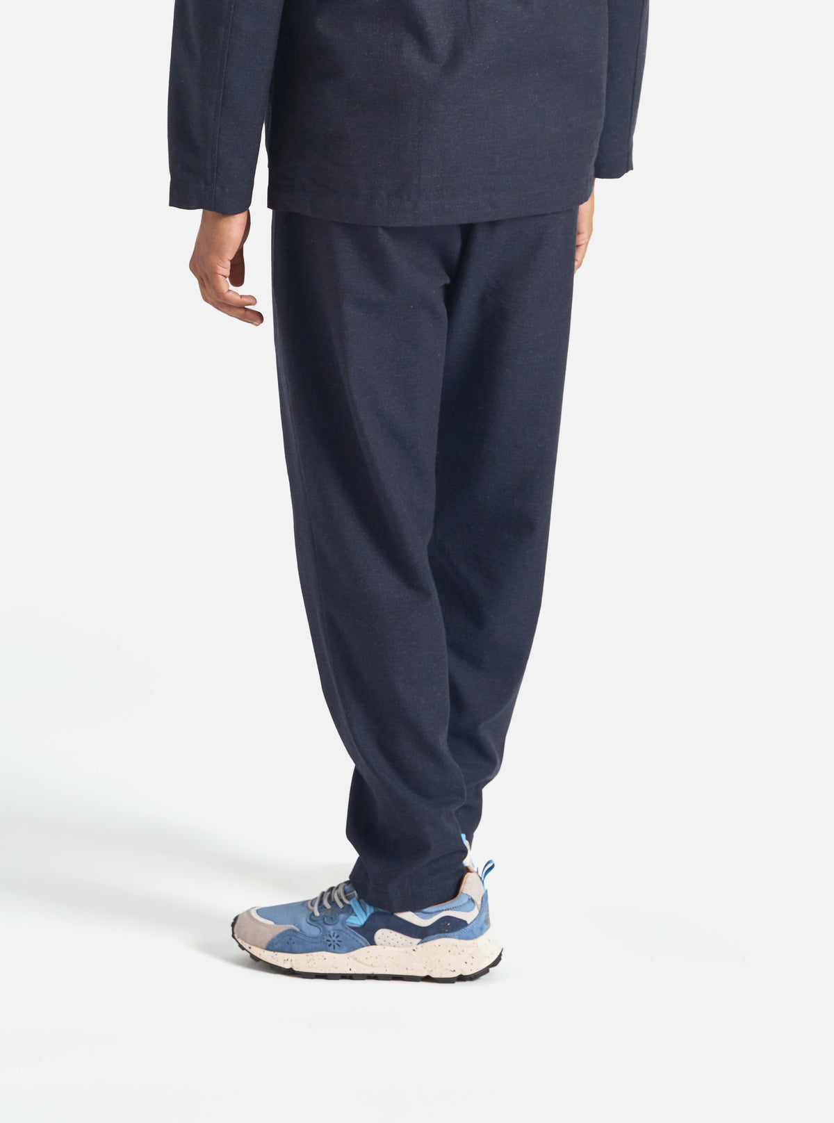 Universal Works Military Chino in Navy Birdseye Tweed