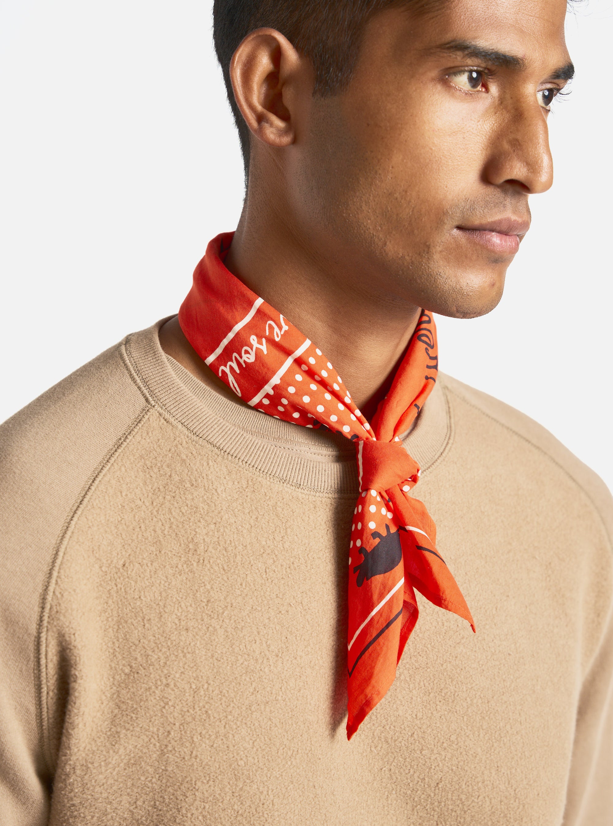 Universal Works Kingsman Neckerchief in Orange Cambric