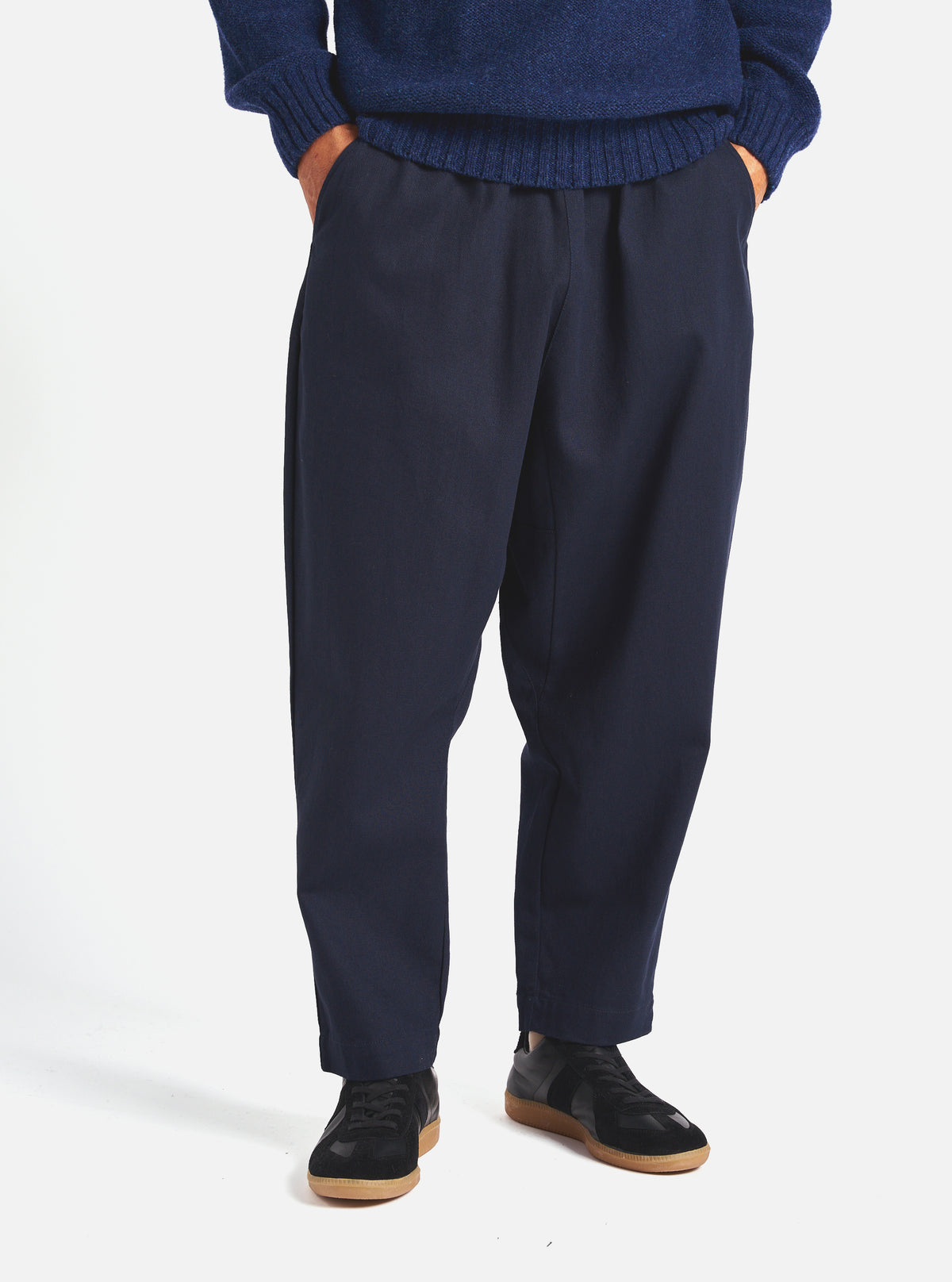 Universal Works Braga Pant in Navy Winter Twill