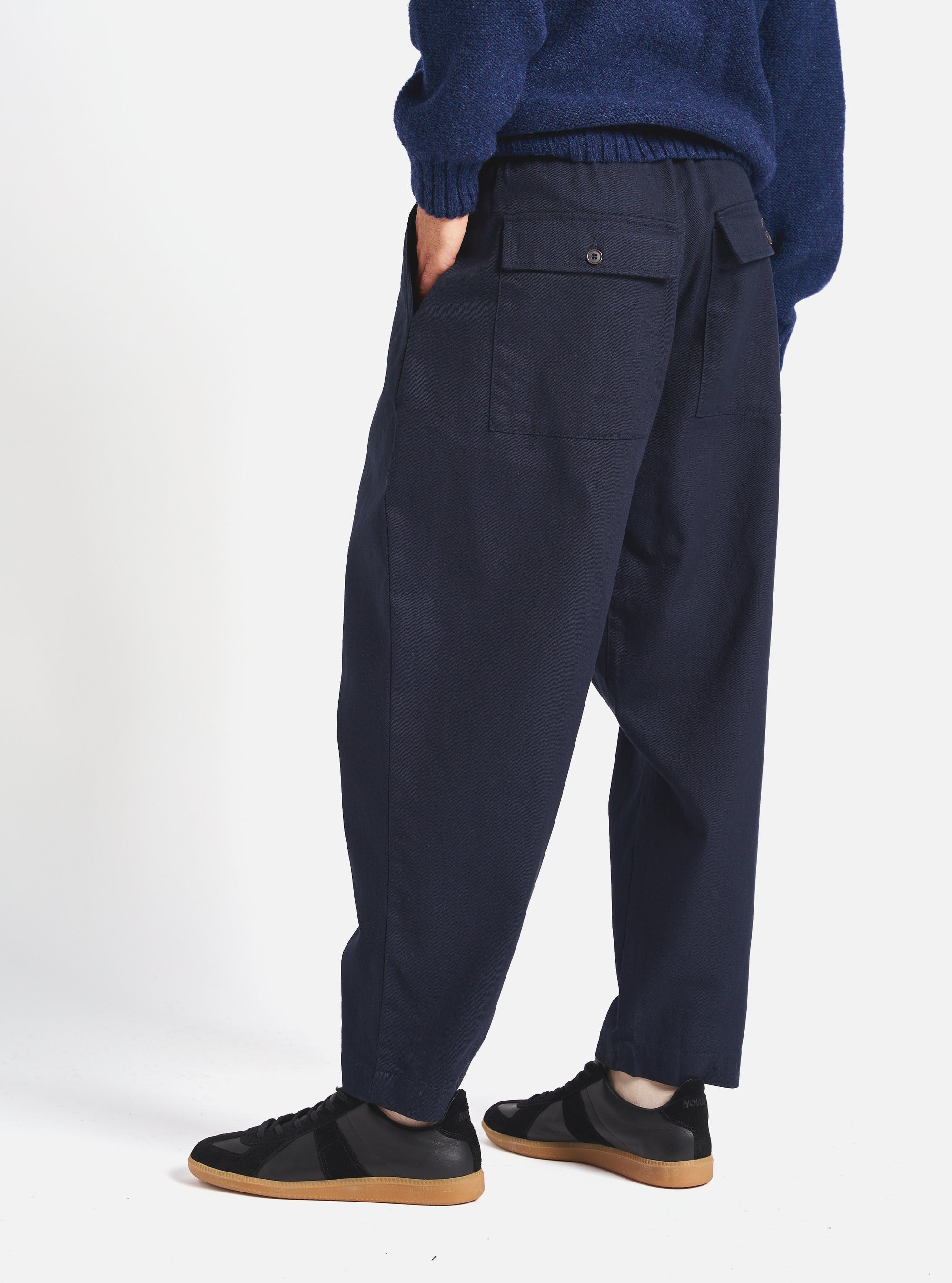 Universal Works Braga Pant in Navy Winter Twill