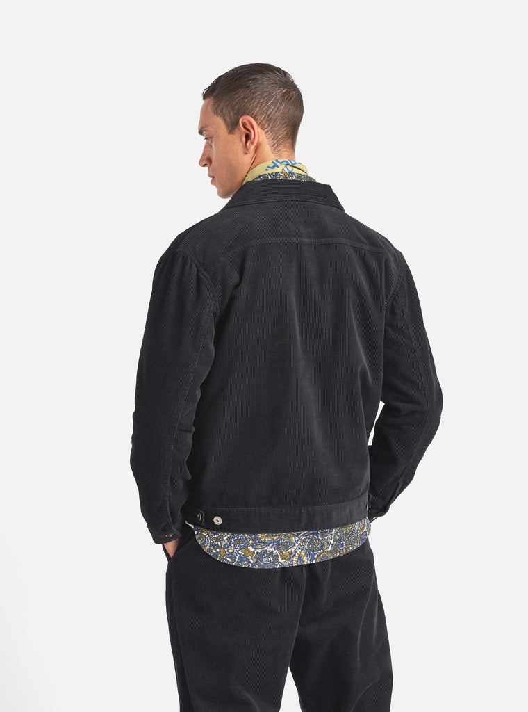 Universal Works Trucker Jacket in Black Cord