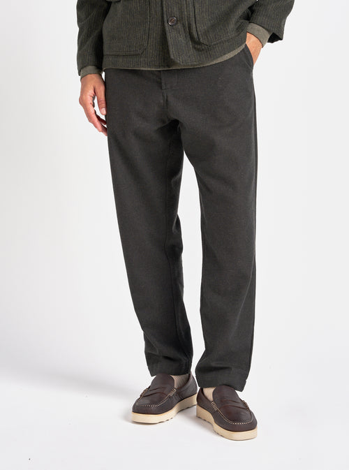 Universal Works Military Chino in Olive Upcycled Italian Tweed