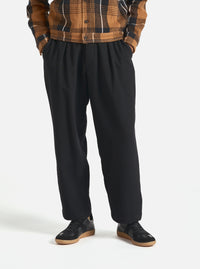 Universal Works Oxford Pant in Black Recycled Soft Wool