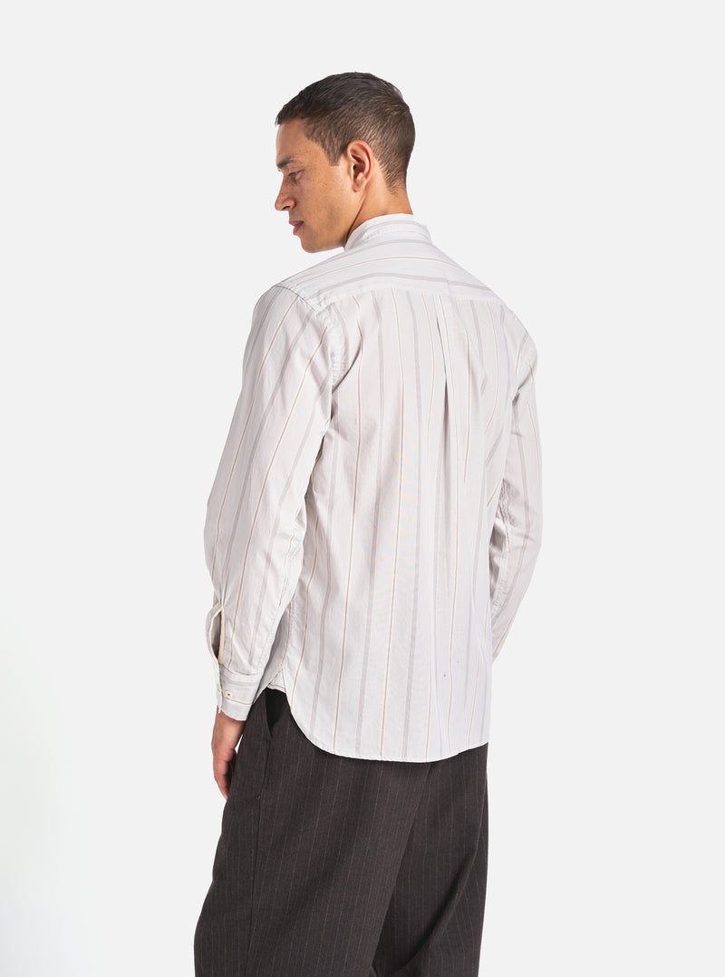 Universal Works Lazy Day Shirt in Ecru Sydney Stripe