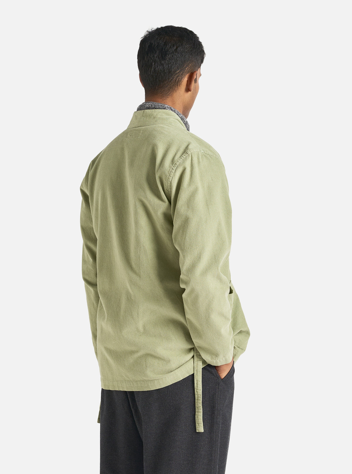 Universal Works Kyoto Work Jacket in Light Olive Fine Cord