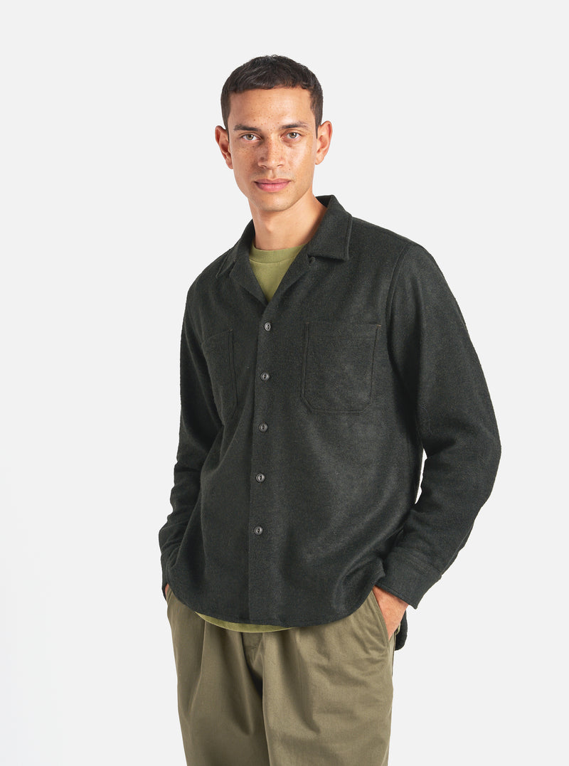 Universal Works Work Shirt in Forest Dam Marl