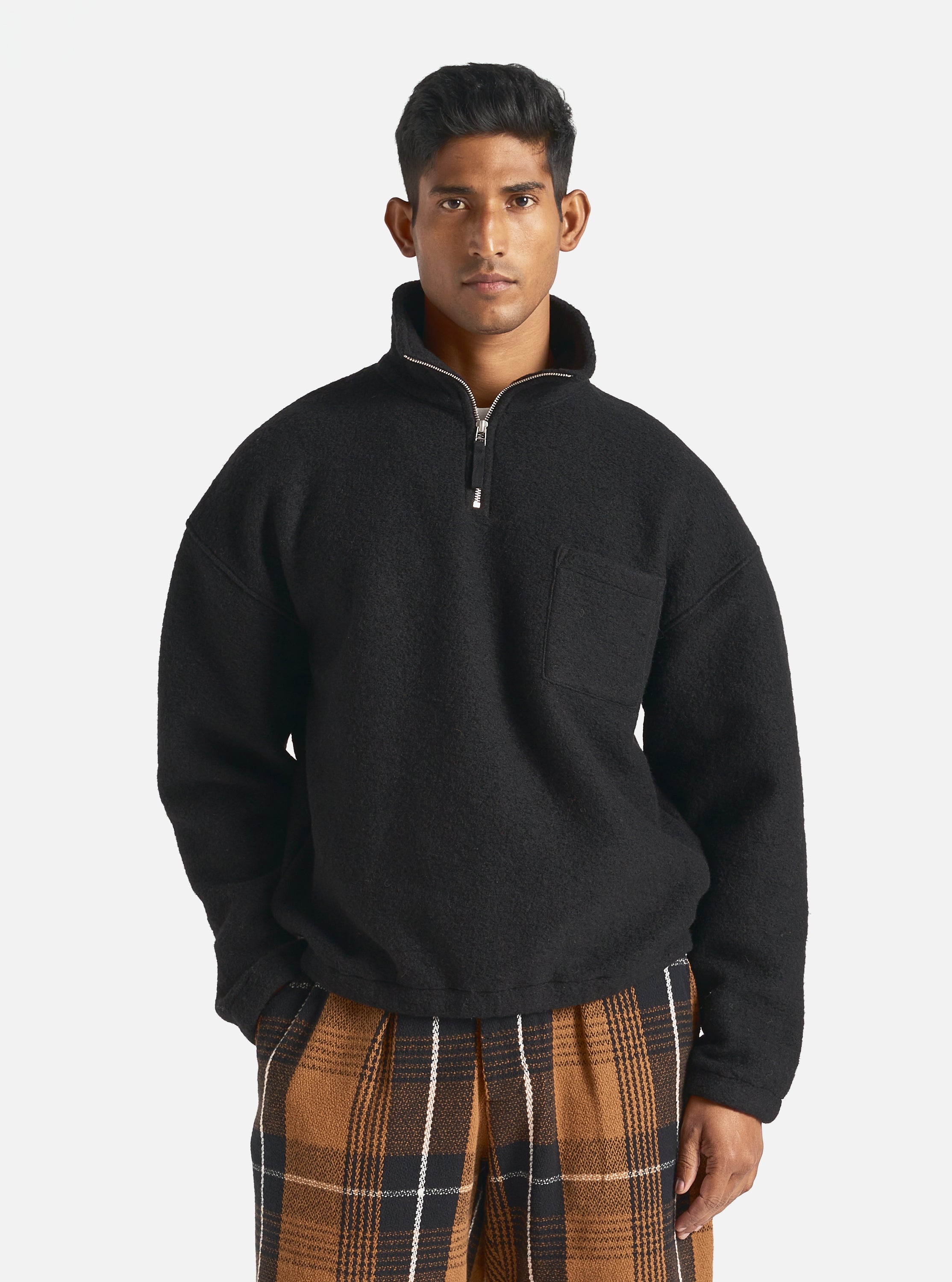 Fleece jacket quarter zip sale