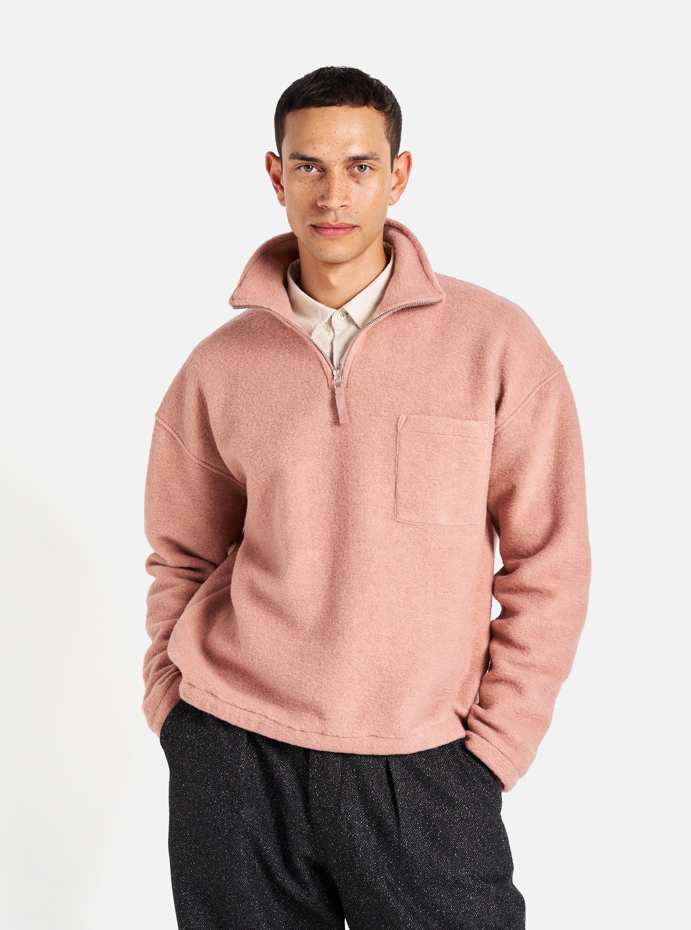 Pink quarter zip jacket online