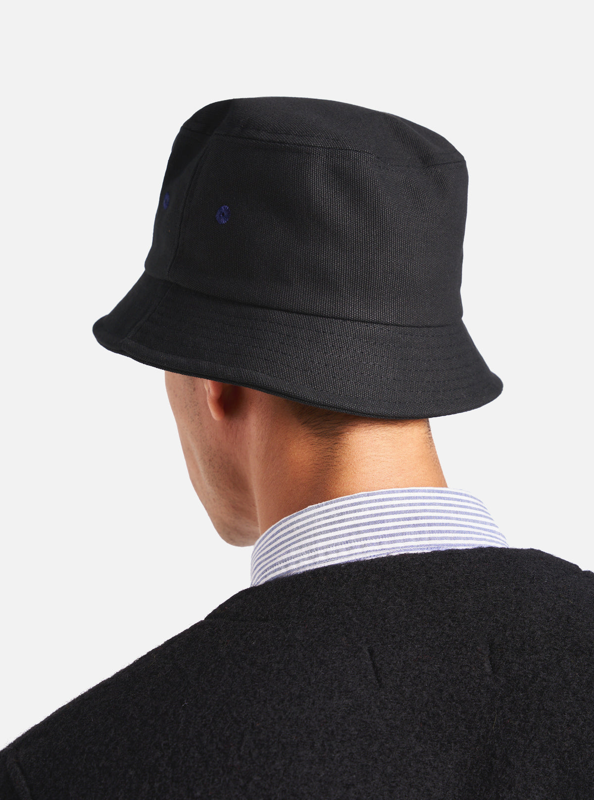 Universal Works Lewis Hat in Black Canvas