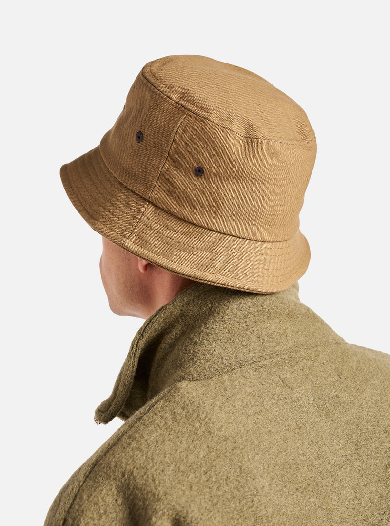 Universal Works Lewis Hat in Khaki Canvas