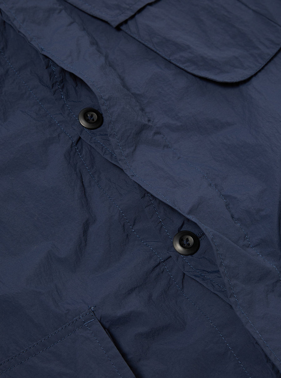 Universal Works Jungle Jacket in Navy Recycled Washed Nylon