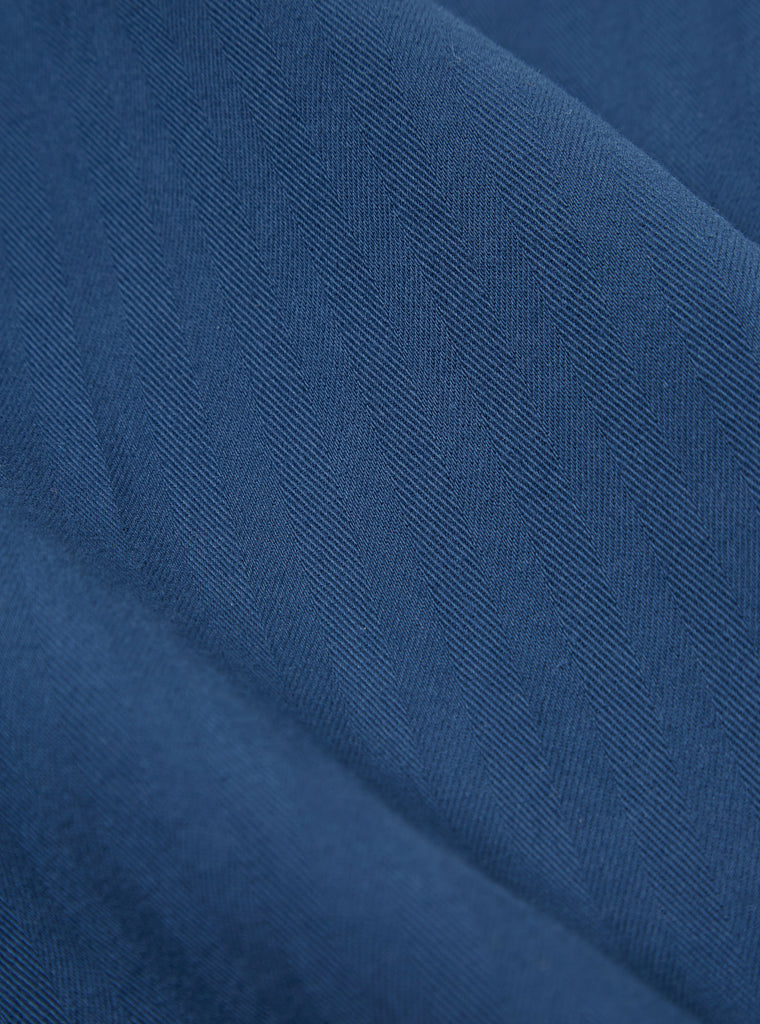 Universal Works Field Jacket in Washed Navy Italian Herringbone Cotton