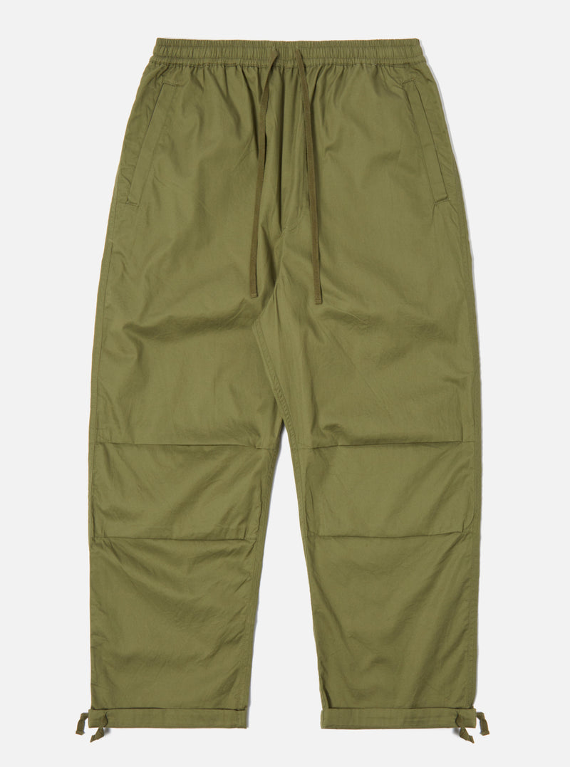 Universal Works Parachute Pant in Olive Fine Twill