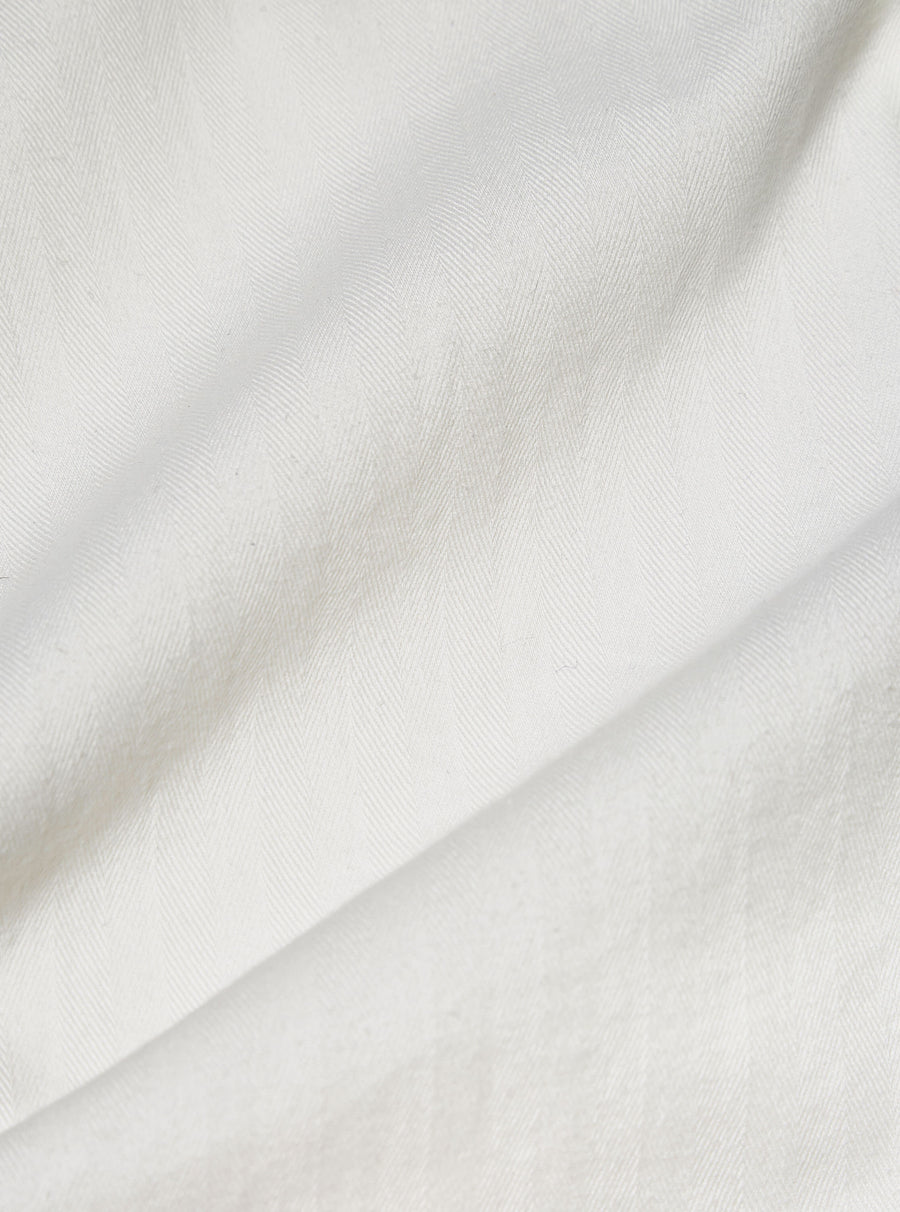 Universal Works Braga Pant in Ecru Italian Herringbone Cotton