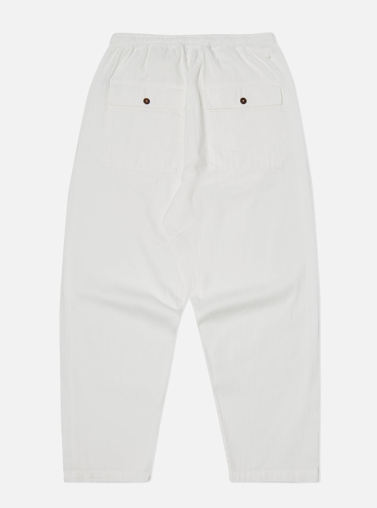 Universal Works Braga Pant in Ecru Italian Herringbone Cotton