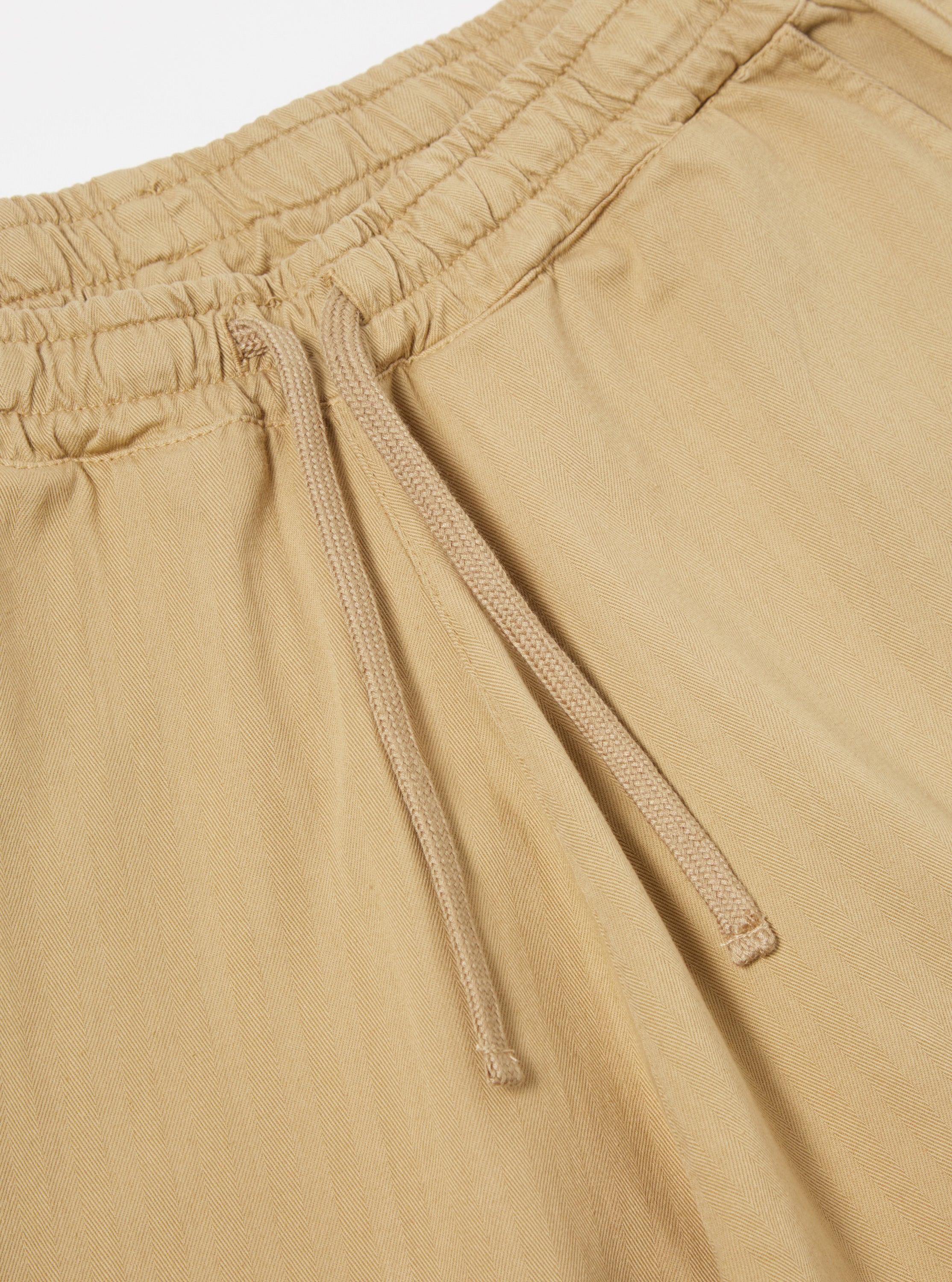 Universal Works Lumber Short in Sand Italian Herringbone Cotton