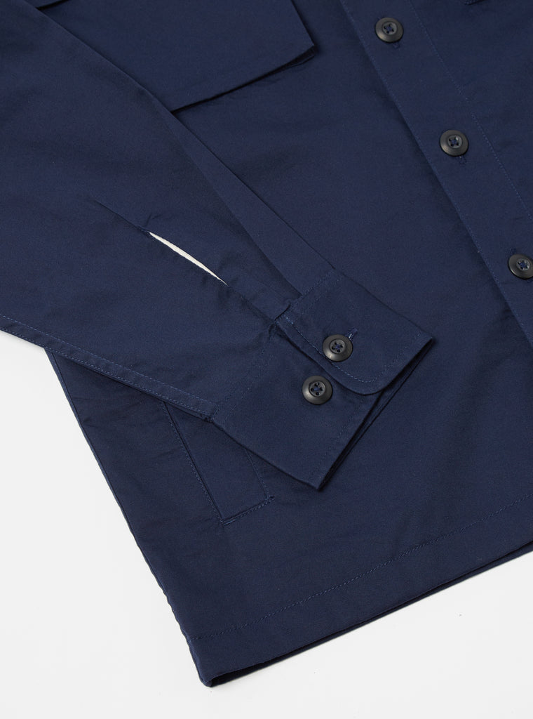 Universal Works Parachute Shirt in Navy Fine Twill