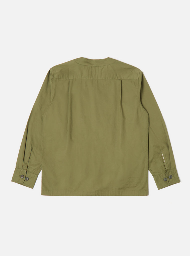 Universal Works Parachute Shirt in Olive Fine Twill