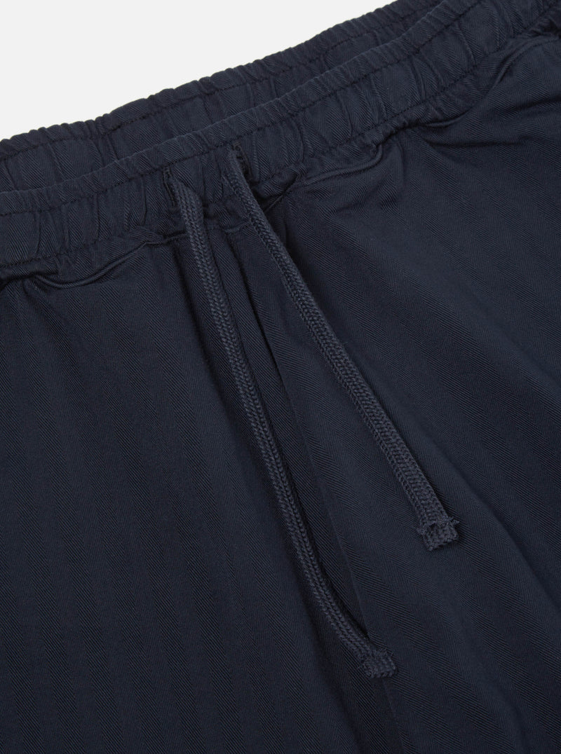 Universal Works Braga Pant II in Navy Italian Herringbone Cotton