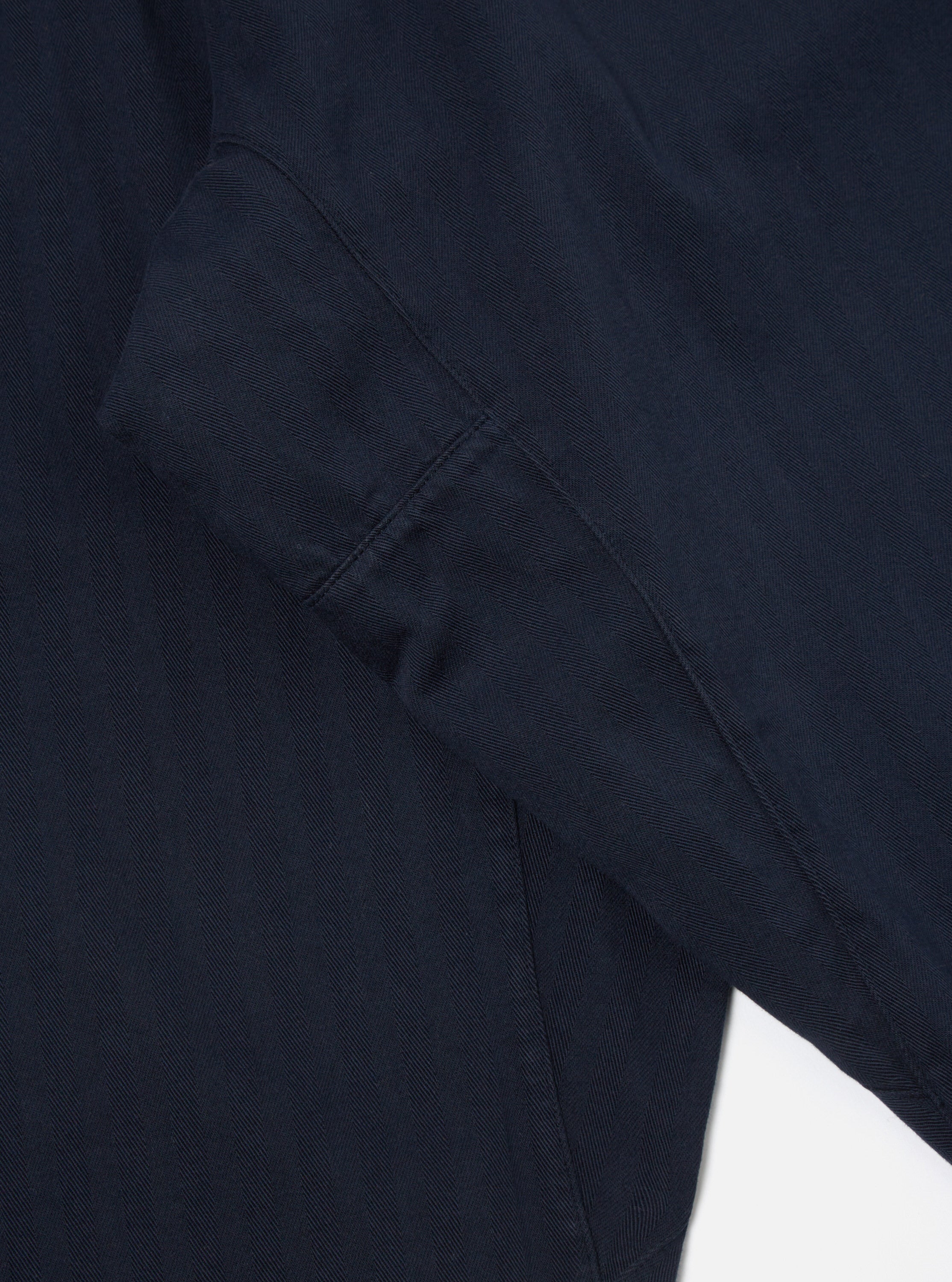 Universal Works Braga Pant II in Navy Italian Herringbone Cotton