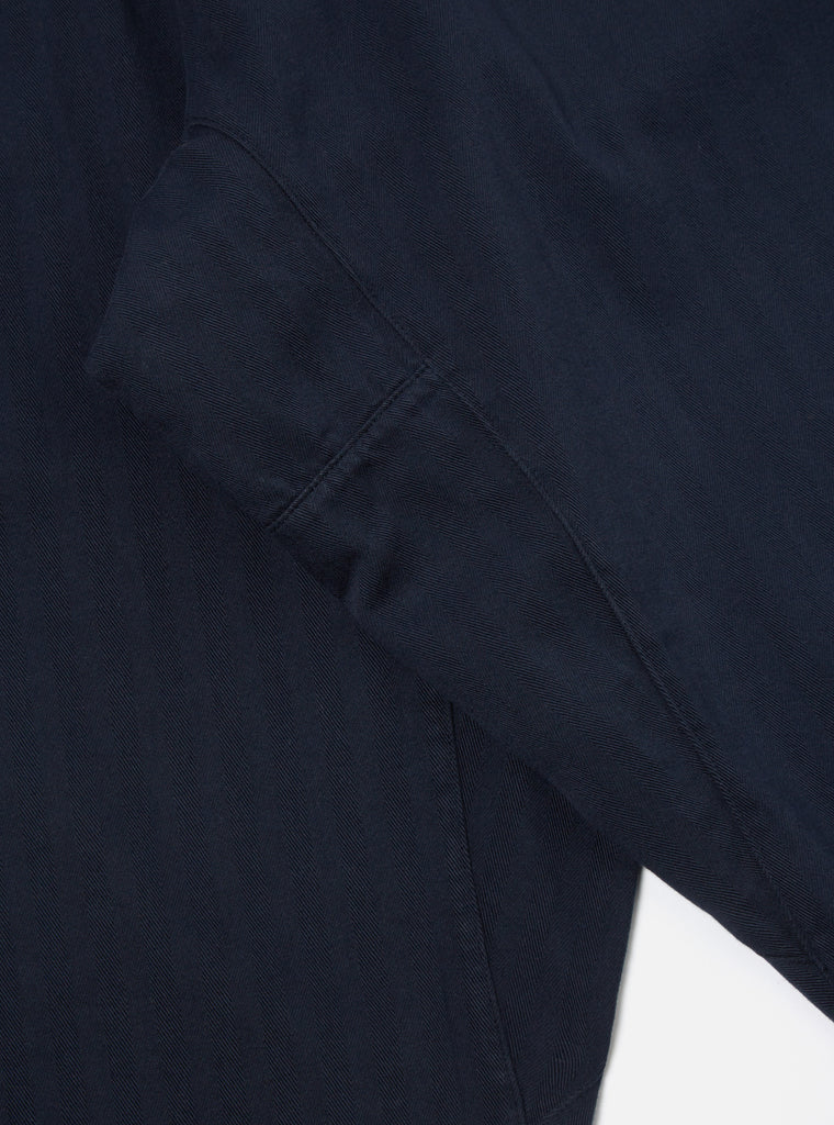 Universal Works Braga Pant II in Navy Italian Herringbone Cotton