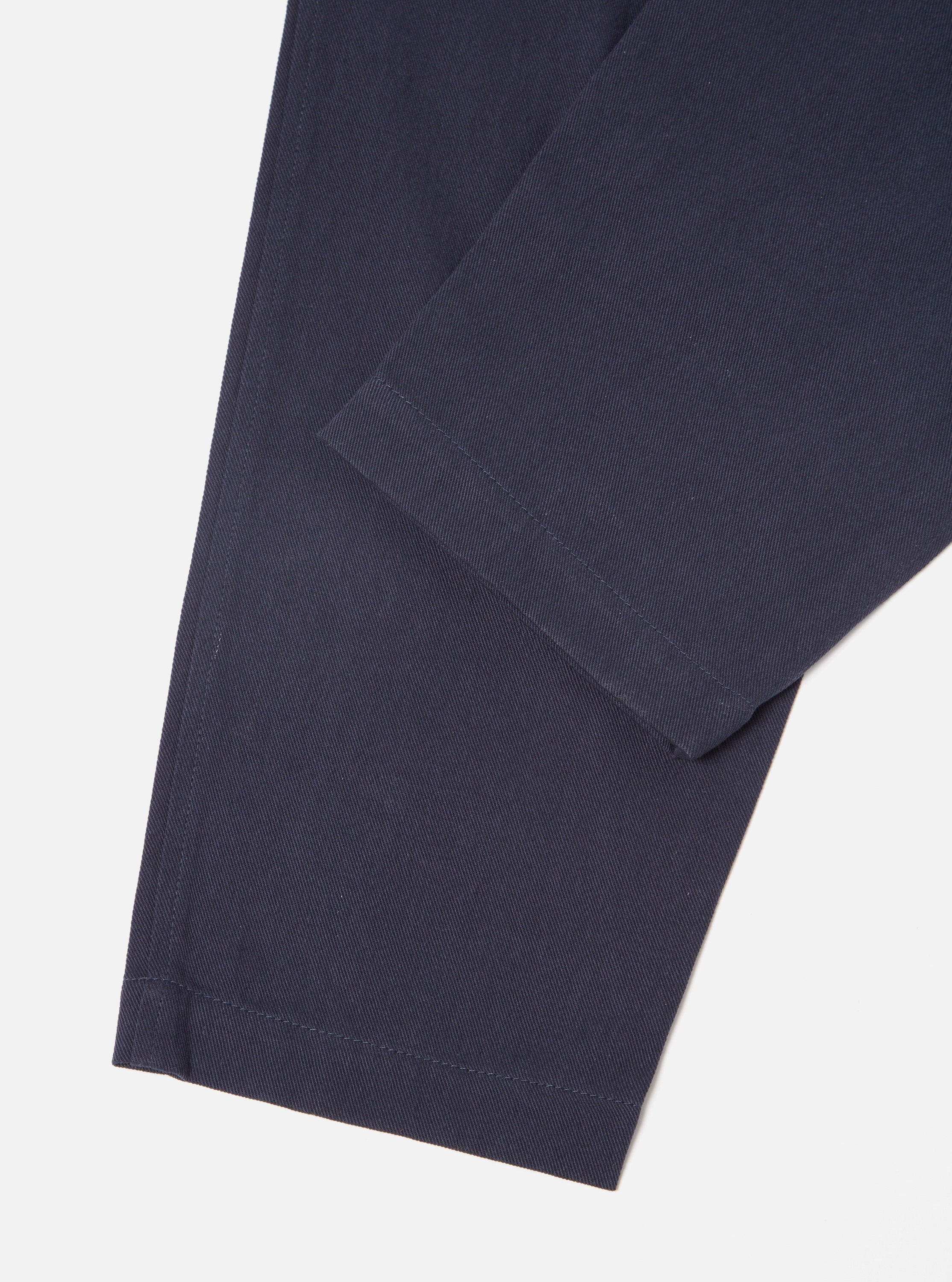 Universal Works Pleated Track Pant in Navy Winter Twill