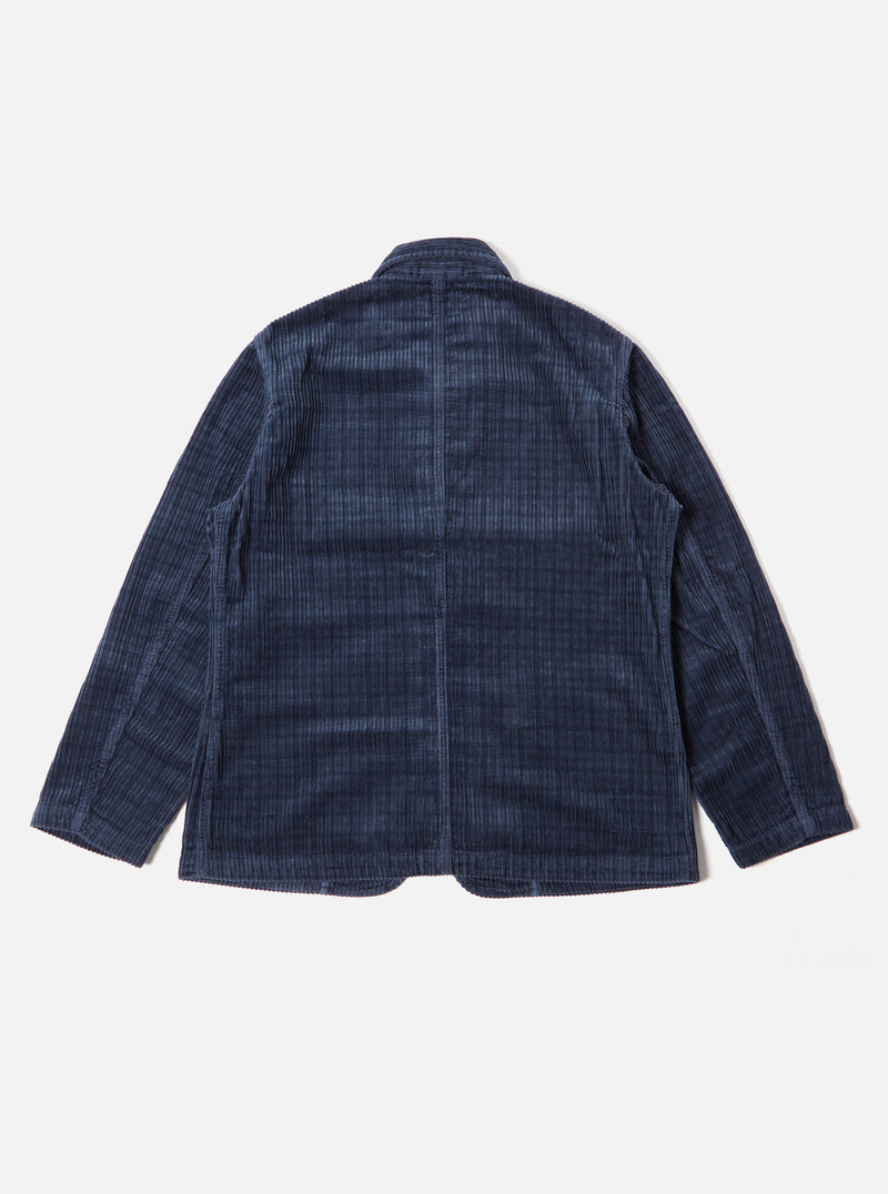 Universal Works Bakers Chore Jacket in Navy Houndstooth Cord