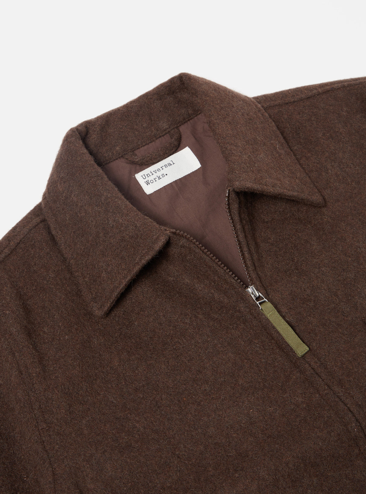 Universal Works Gower Jacket in Brown Melange Melton