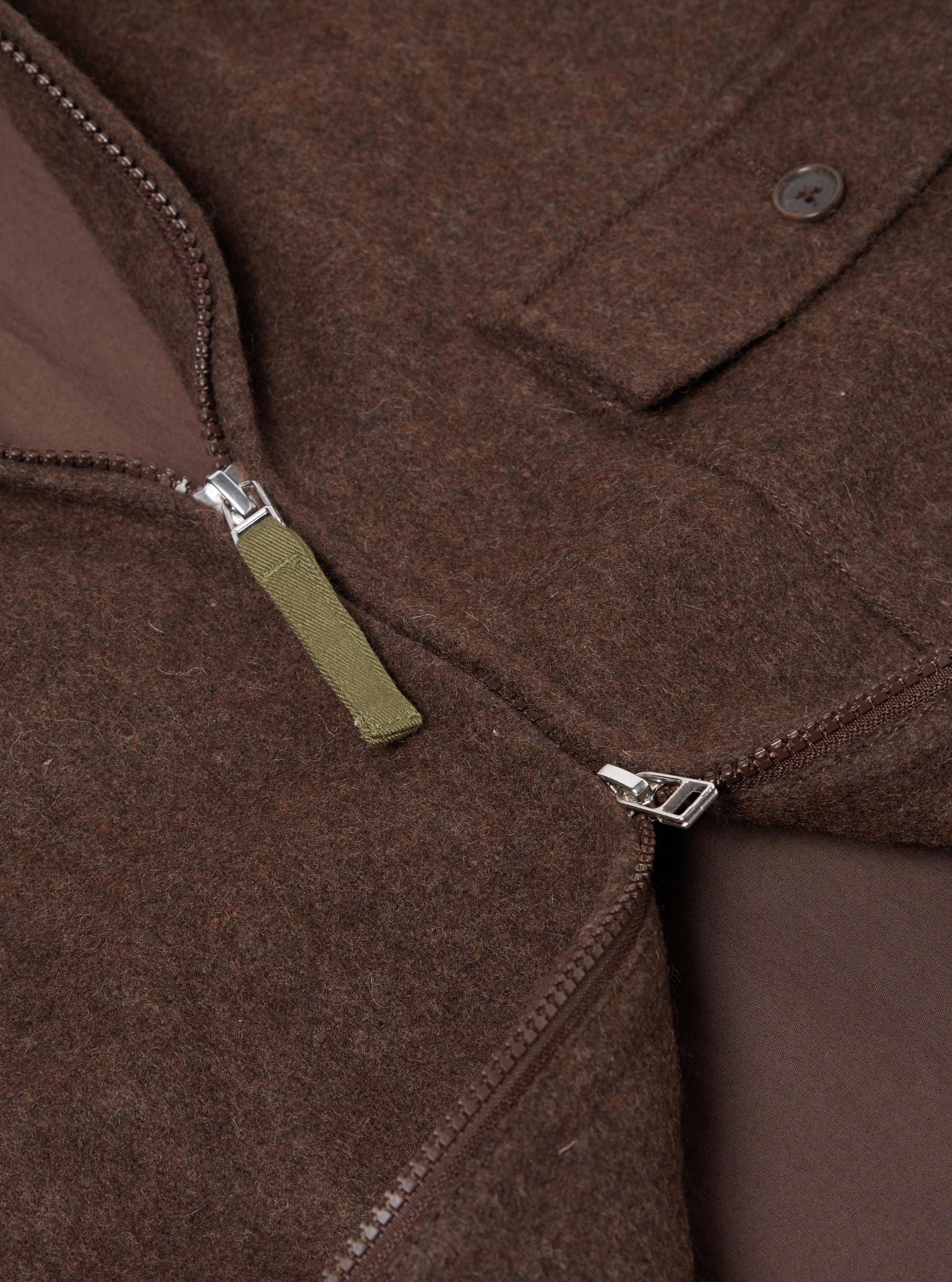 Universal Works Gower Jacket in Brown Melange Melton