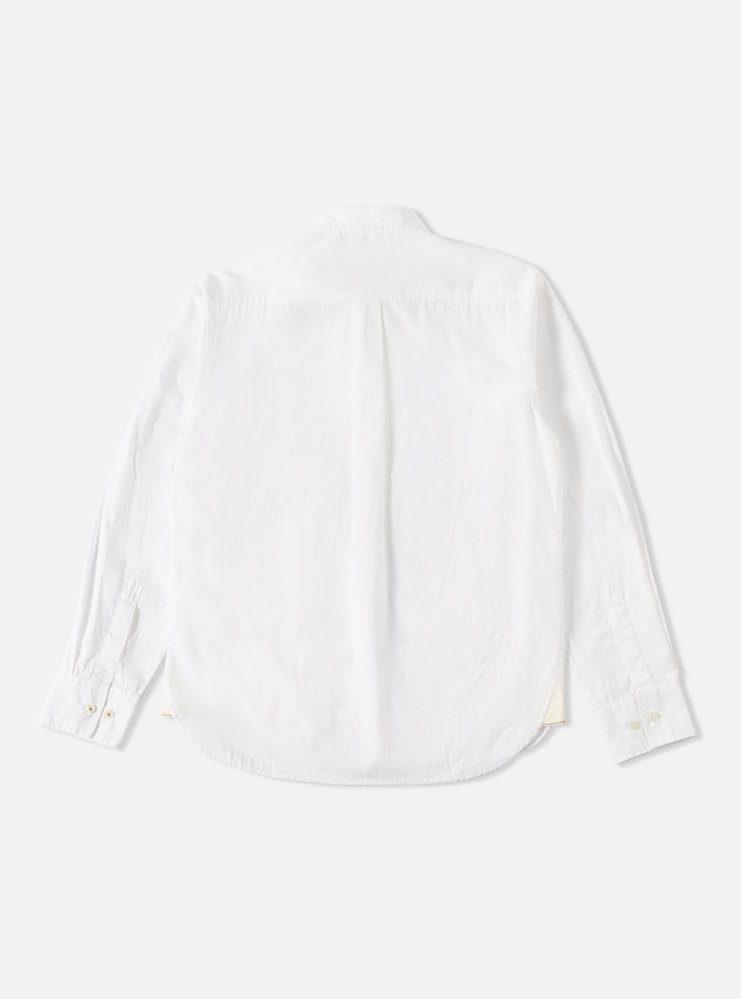 Universal Works Frill Shirt in White Poplin