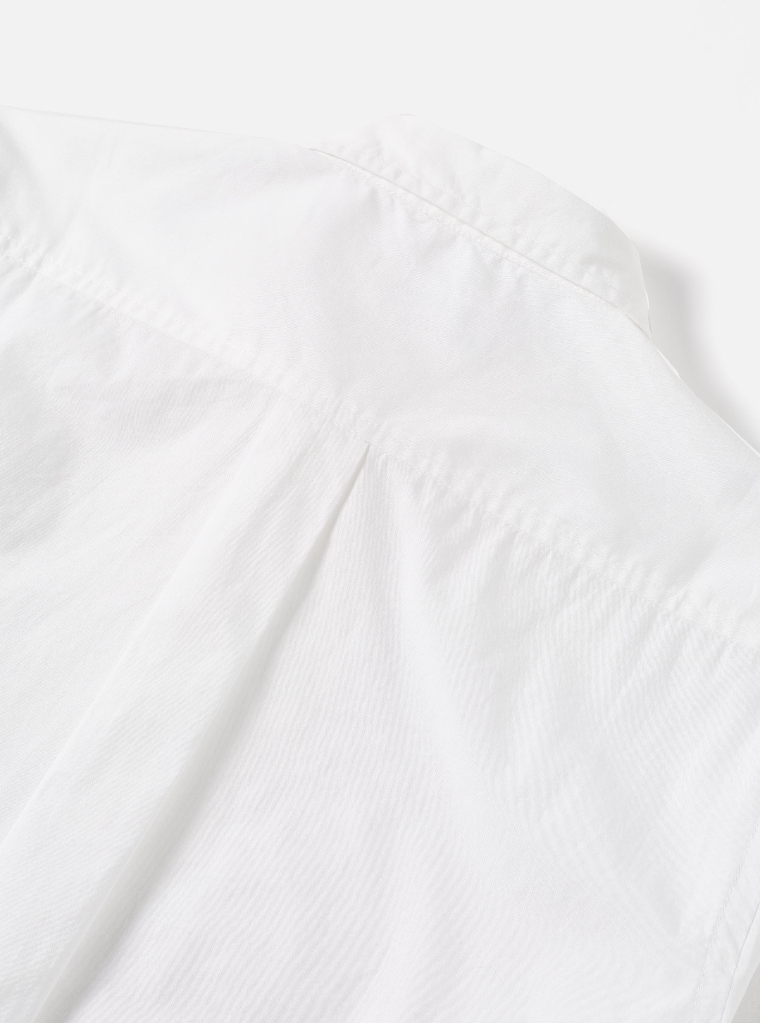 Universal Works Frill Shirt in White Poplin