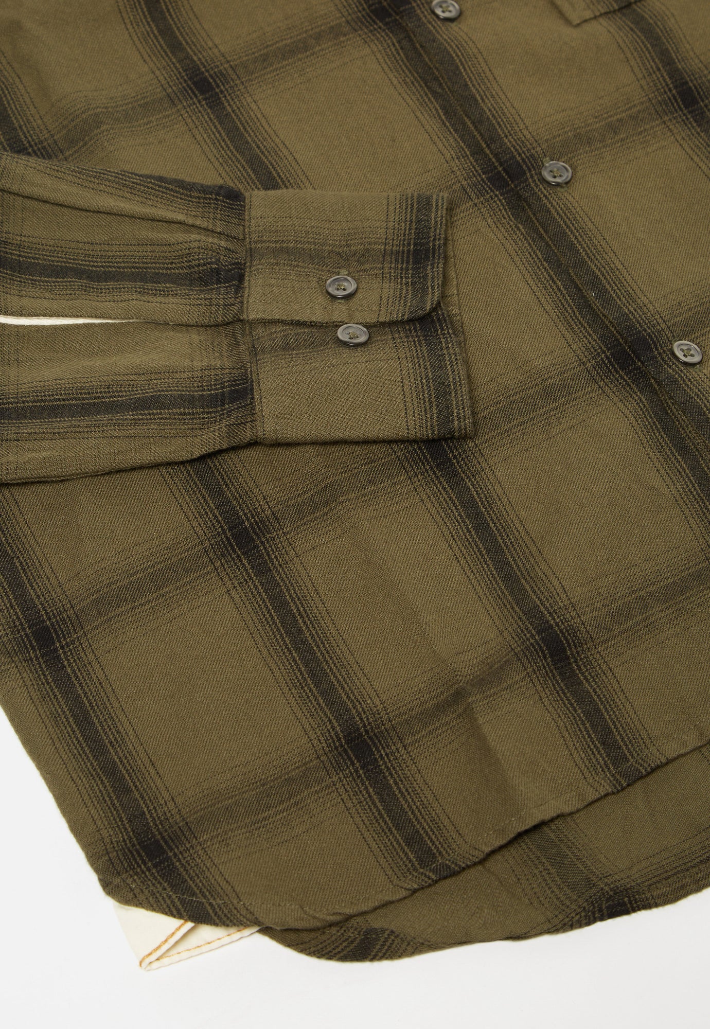 Universal Works Square Pocket Shirt in Olive Shadow Check