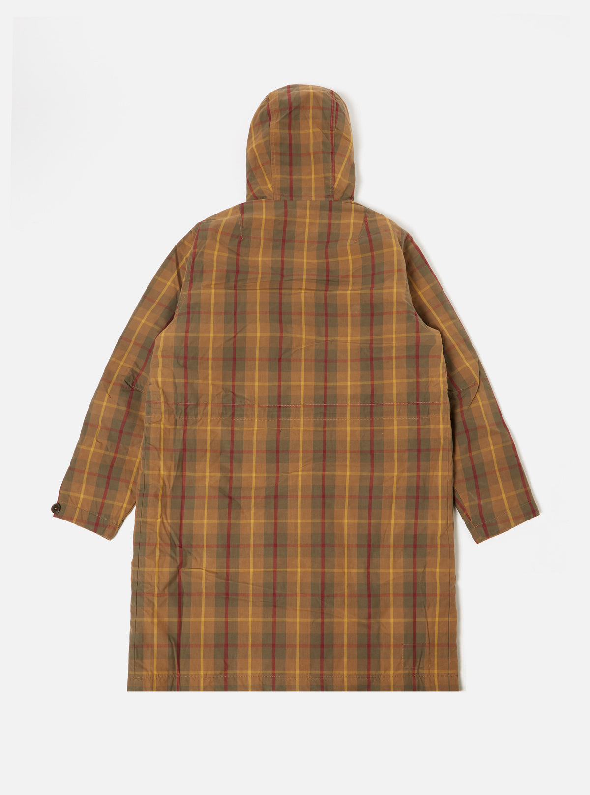 Universal Works Hebrides Parka in Cinnamon British Drywax Check