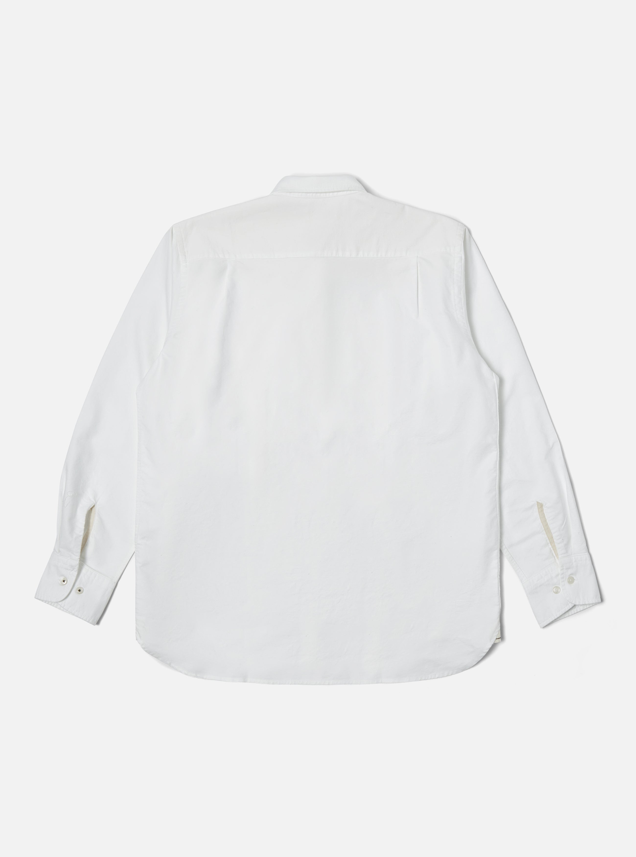 Universal Works Bib Front Shirt in White Oxford/Cord Mix