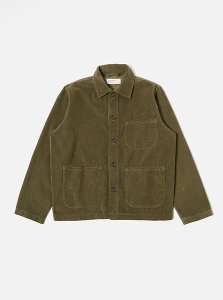 Universal Works Field Jacket in Olive 6 Wale Corduroy