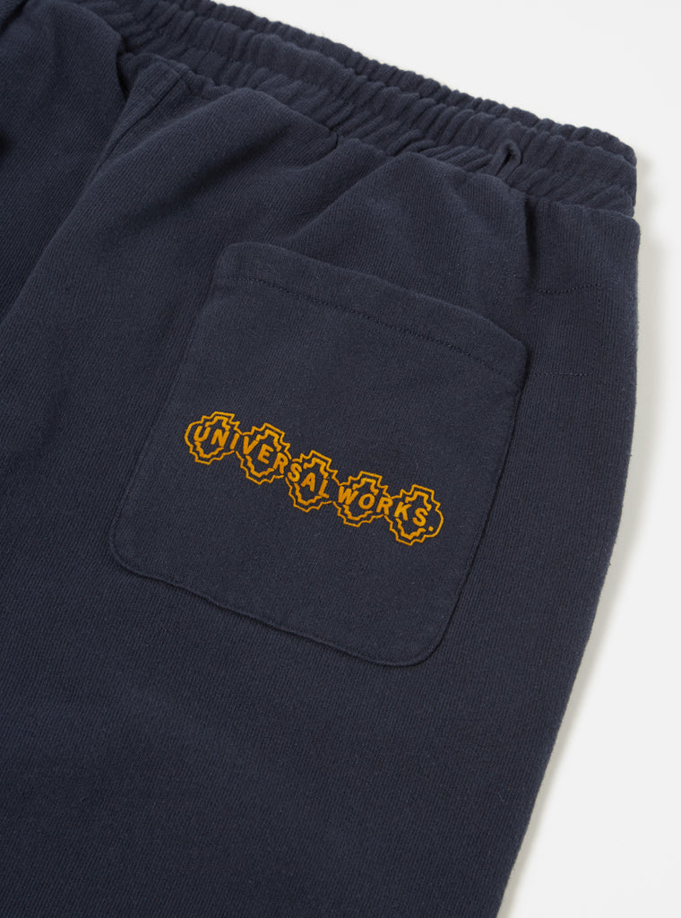 Universal Works Oxford Track Pant in Navy Dry Handle Brushback