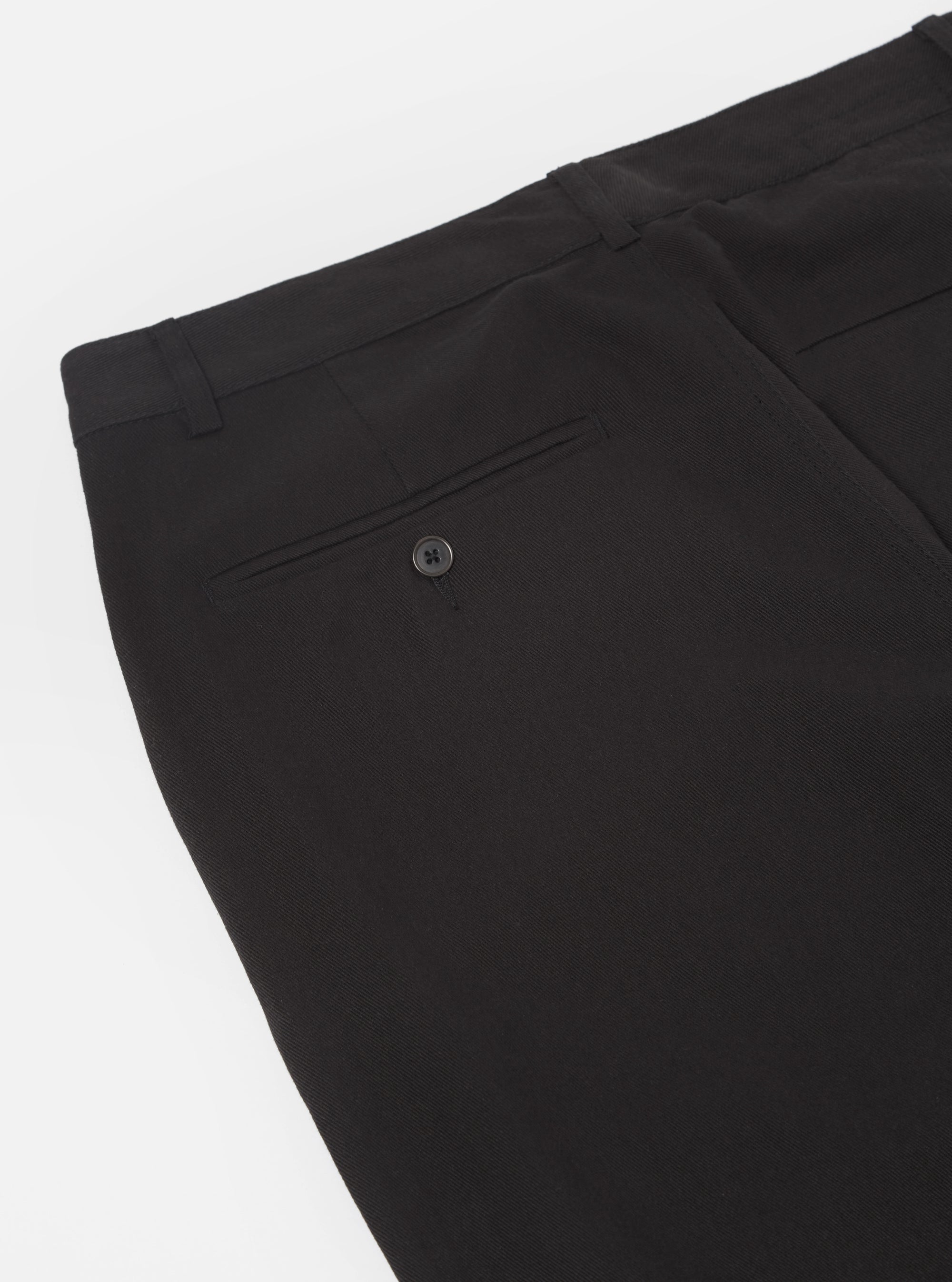 Universal Works Military Chino in Black Winter Twill